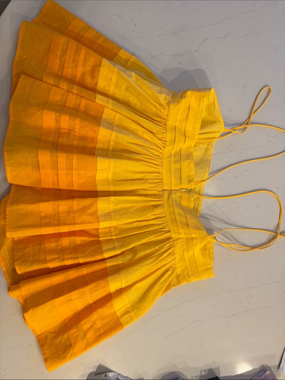 Staud Yellow Two-Tone Spaghetti Strap Top size 8 - Picture 3 of 8